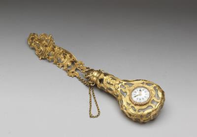 图片[3]-Waist-chain gold-hemmed glass snuff bottle mounted with a clock, Circa 1765, England-China Archive